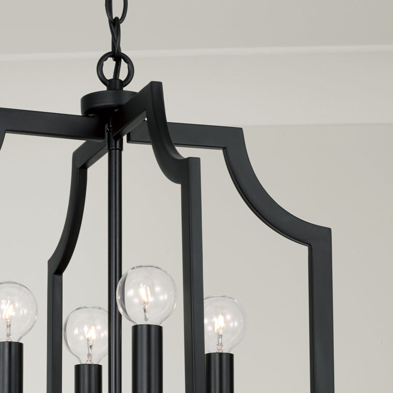 Capital Lighting AA1037MB Four Light Foyer Pendant, Matte Black