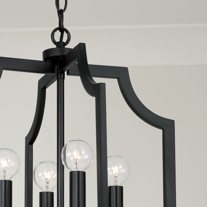 Capital Lighting AA1037MB Four Light Foyer Pendant, Matte Black