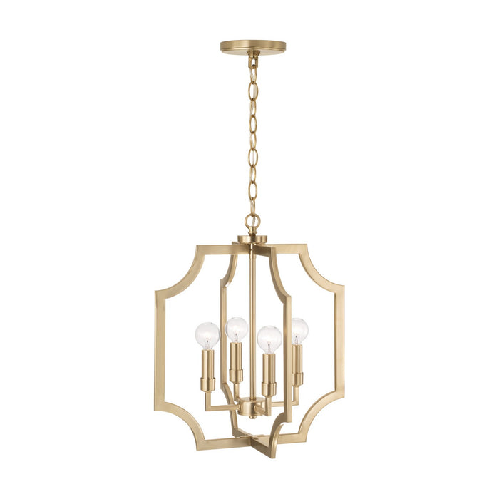 Capital Lighting AA1037MA Four Light Foyer Pendant, Matte Brass