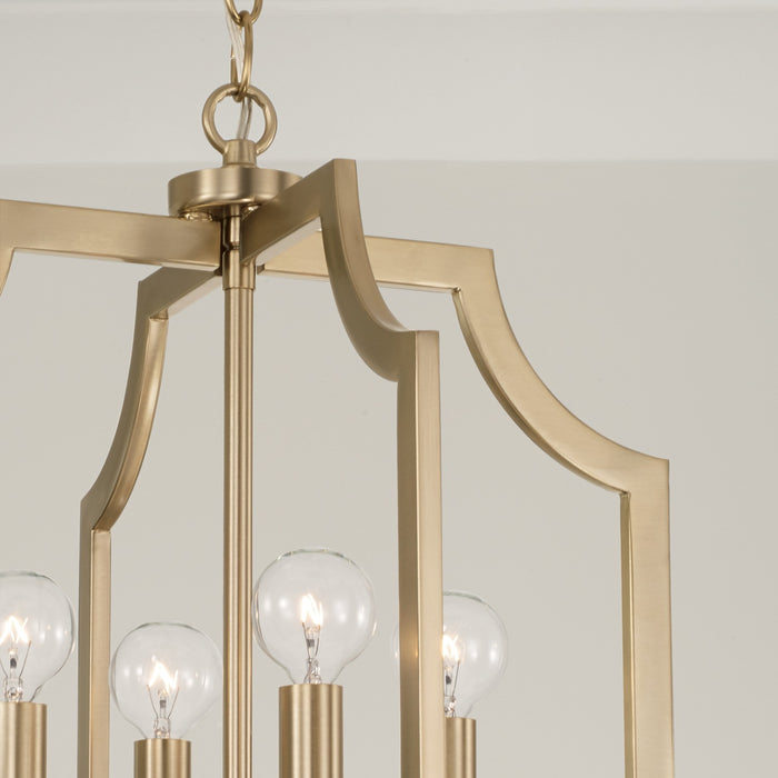 Capital Lighting AA1037MA Four Light Foyer Pendant, Matte Brass