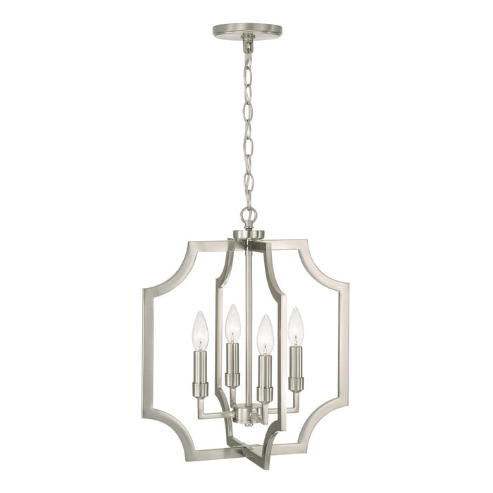 Capital Lighting AA1037BN Four Light Foyer Pendant, Brushed Nickel