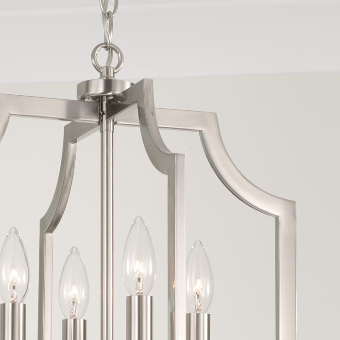 Capital Lighting AA1037BN Four Light Foyer Pendant, Brushed Nickel