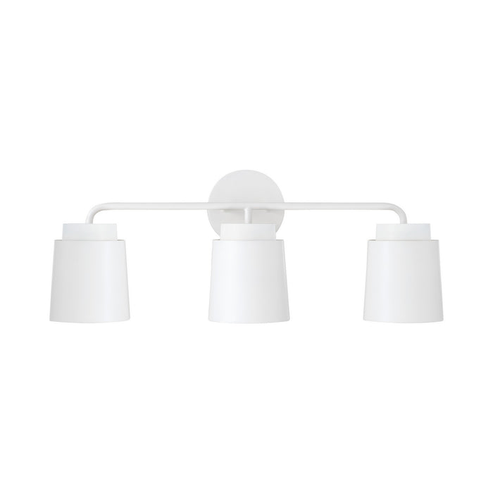 Capital Lighting AA1036WE Three Light Vanity, Matte White