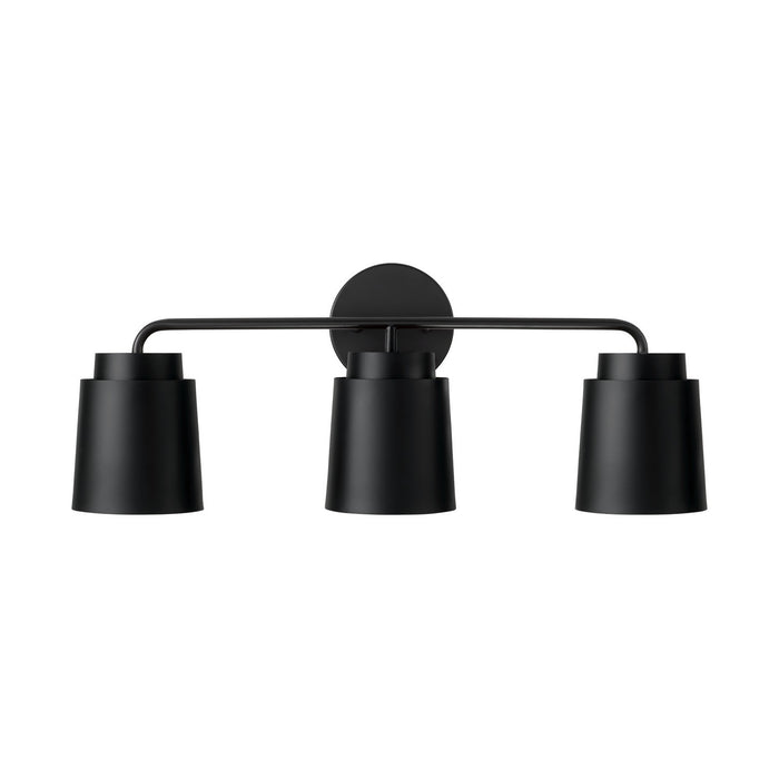 Capital Lighting AA1036MB Three Light Vanity, Matte Black
