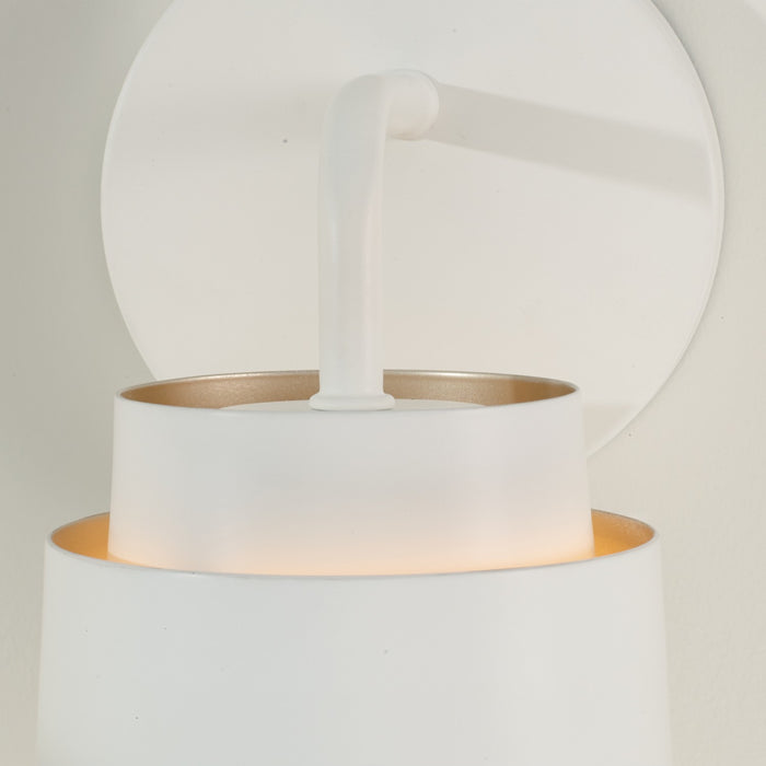 Capital Lighting AA1035WE One Light Wall Sconce, Matte White