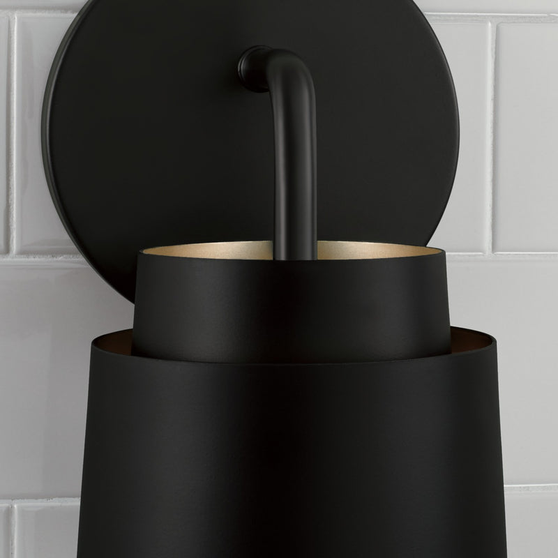 Capital Lighting AA1035MB One Light Wall Sconce, Matte Black