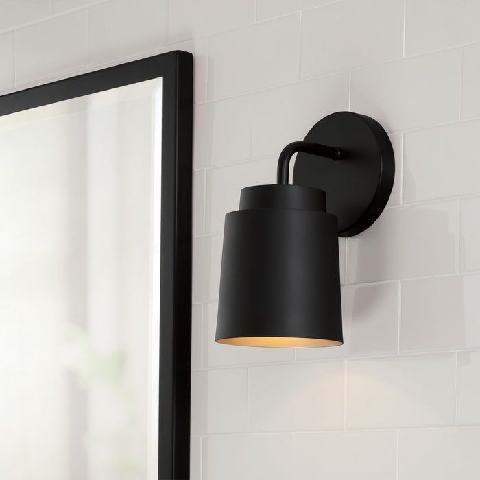 Capital Lighting AA1035MB One Light Wall Sconce, Matte Black