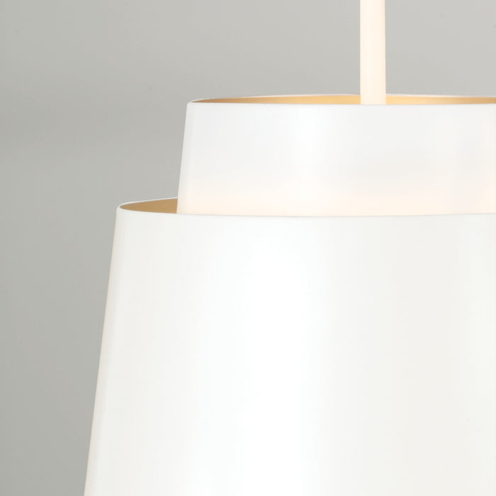 Capital Lighting AA1034WE One Light Pendant, Matte White