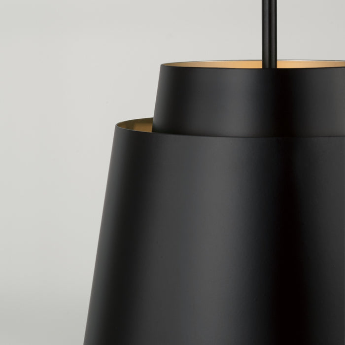 Capital Lighting AA1034MB One Light Pendant, Matte Black