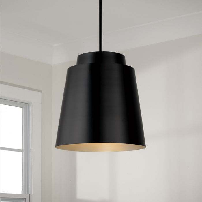 Capital Lighting AA1034MB One Light Pendant, Matte Black