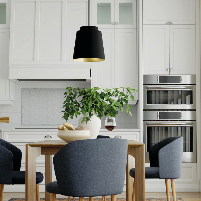Capital Lighting AA1034MB One Light Pendant, Matte Black