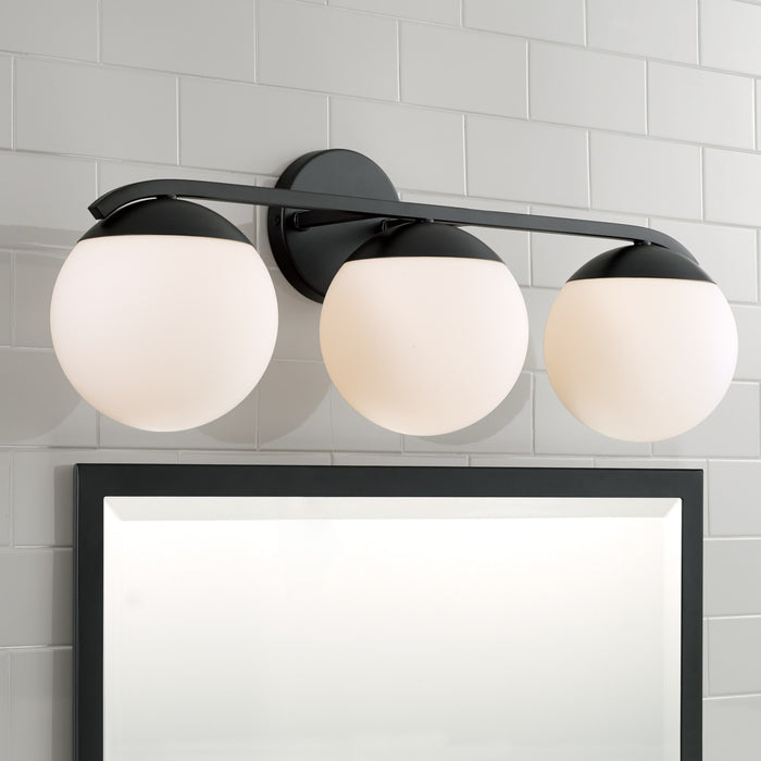 Capital Lighting AA1033MB Three Light Vanity, Matte Black