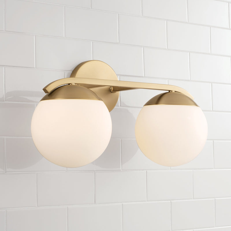 Capital Lighting AA1032MA Two Light Vanity, Matte Brass