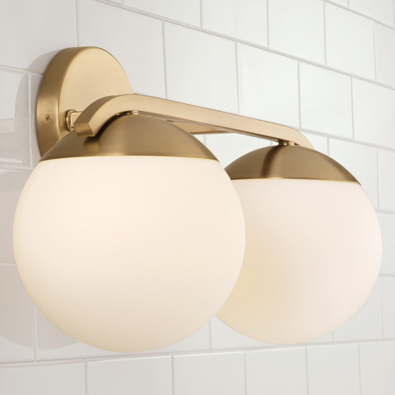 Capital Lighting AA1032MA Two Light Vanity, Matte Brass