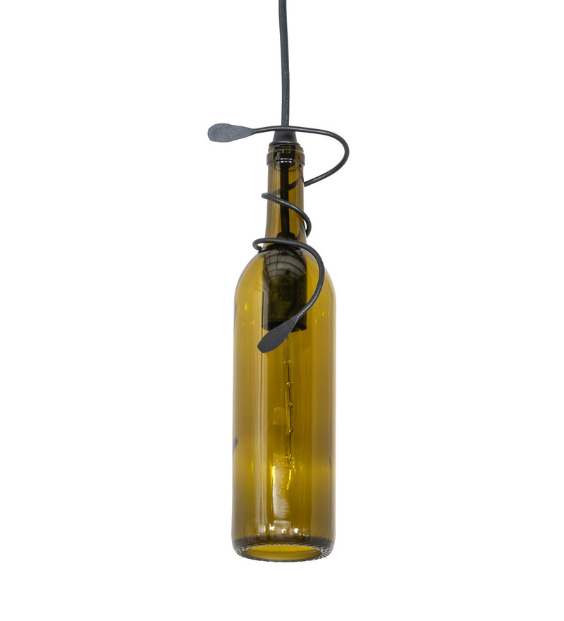 Meyda Tiffany 130299 One Light Mini Pendant, Black Metal