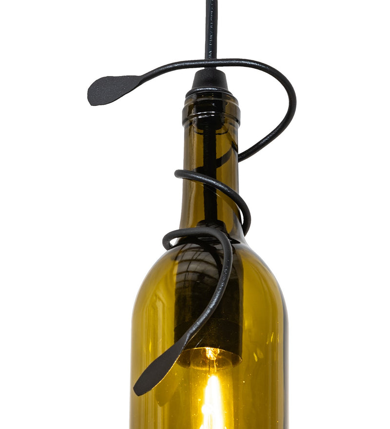 Meyda Tiffany 130299 One Light Mini Pendant, Black Metal