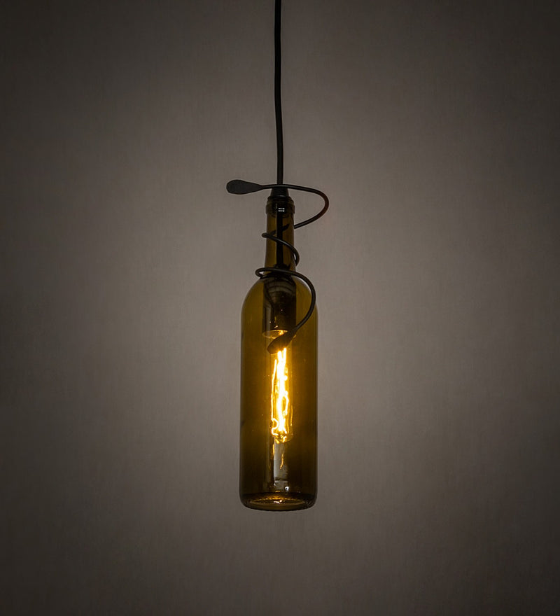 Meyda Tiffany 130299 One Light Mini Pendant, Black Metal
