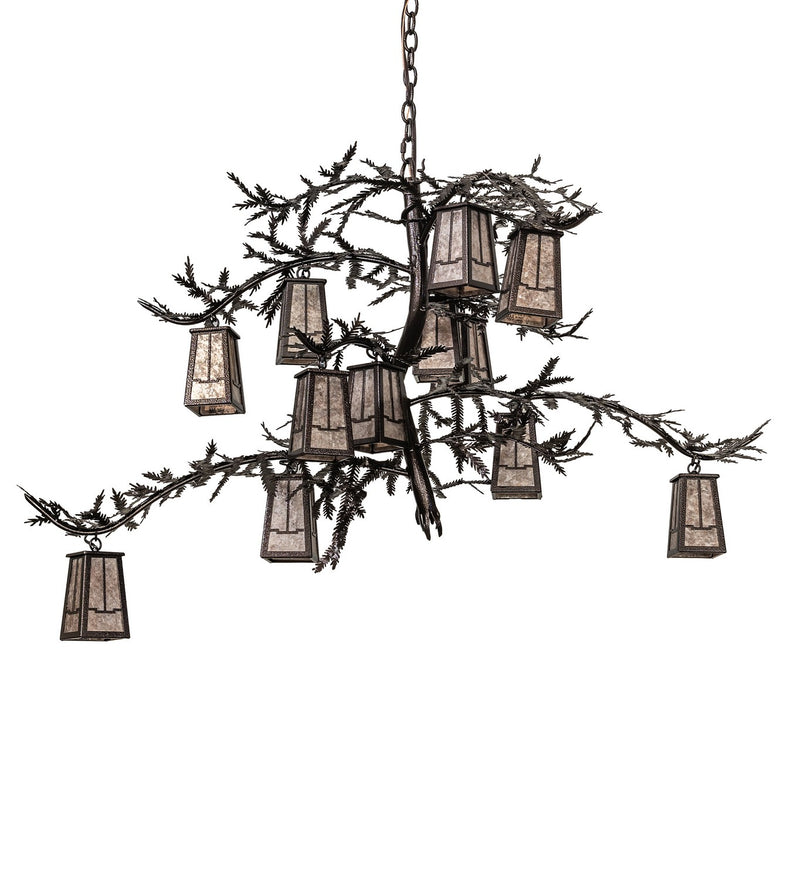 Meyda Tiffany 266421 12 Light Chandelier, Copper Vein