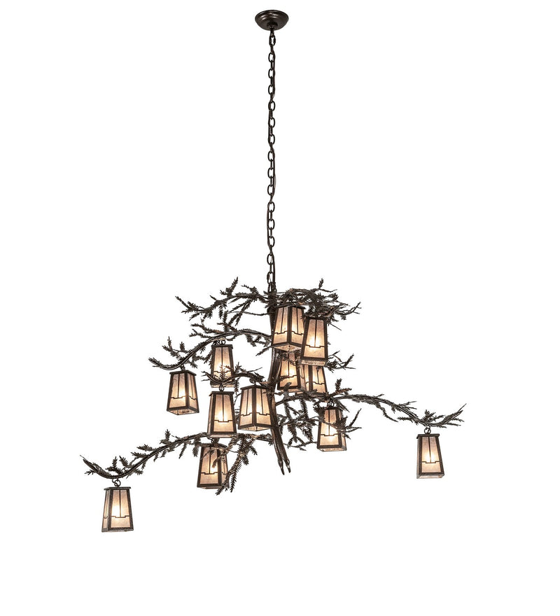 Meyda Tiffany 266421 12 Light Chandelier, Copper Vein
