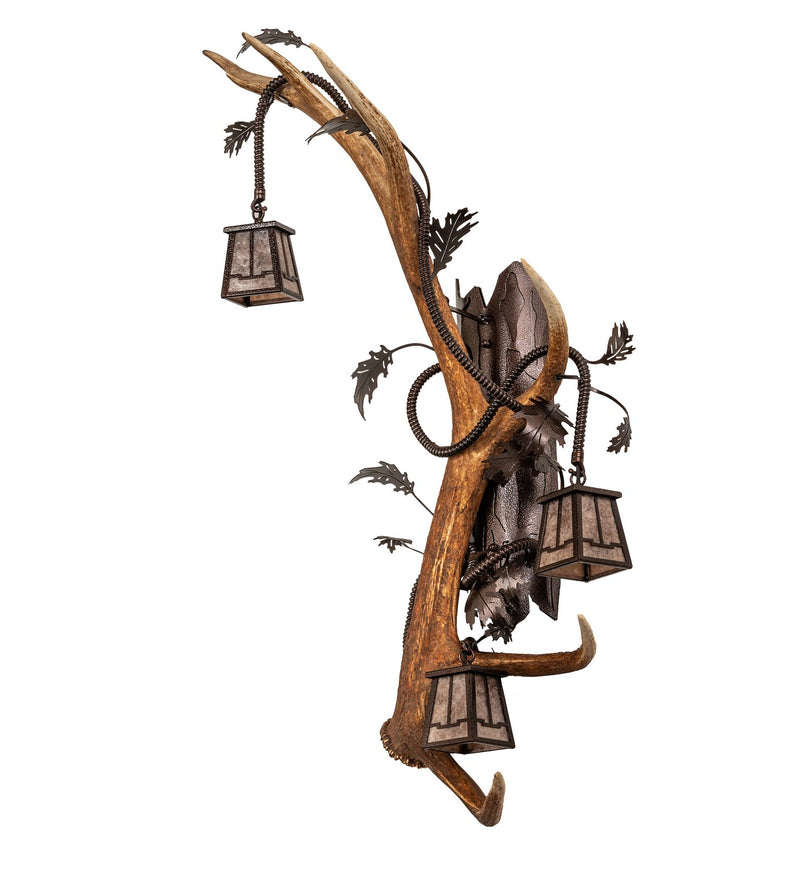 Meyda Tiffany 266424 Three Light Wall Sconce, Copper Vein