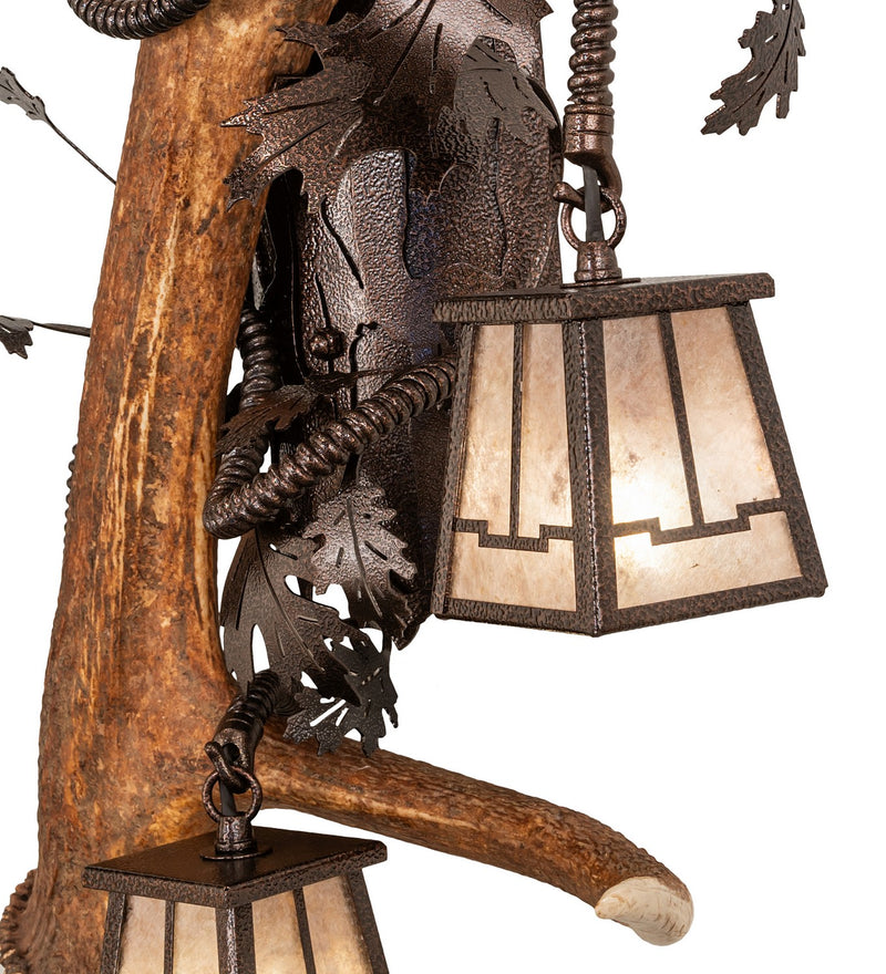 Meyda Tiffany 266424 Three Light Wall Sconce, Copper Vein