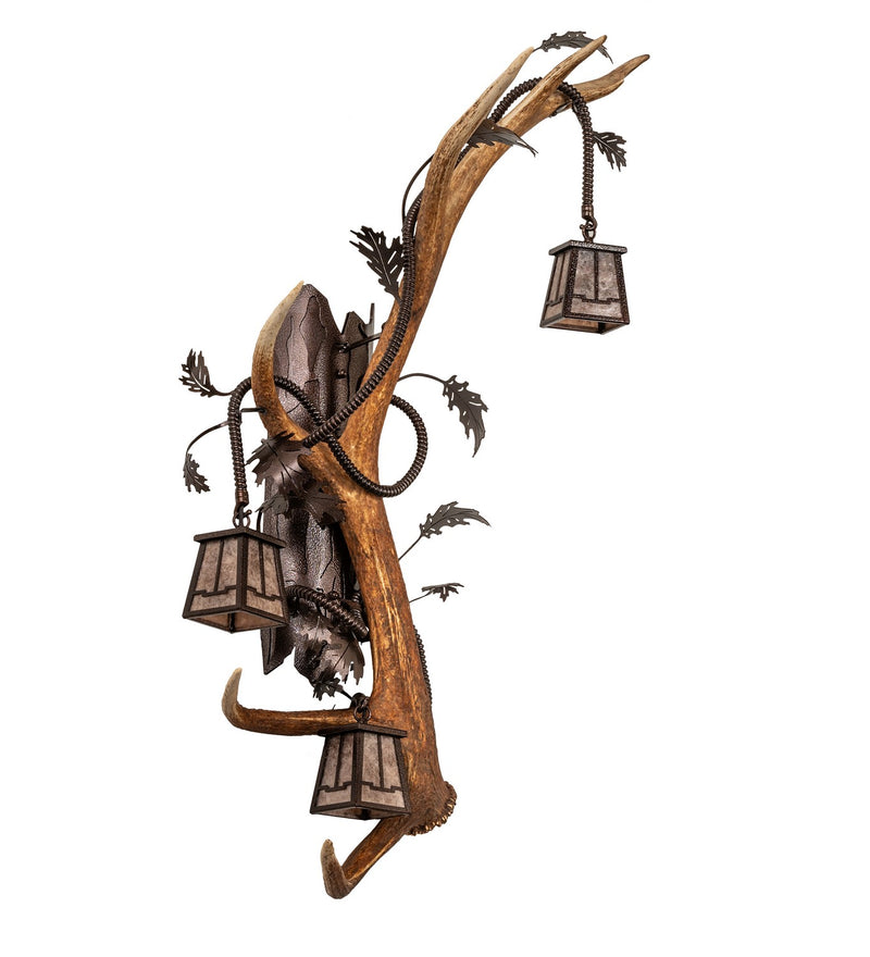 Meyda Tiffany 266426 Three Light Wall Sconce, Copper Vein