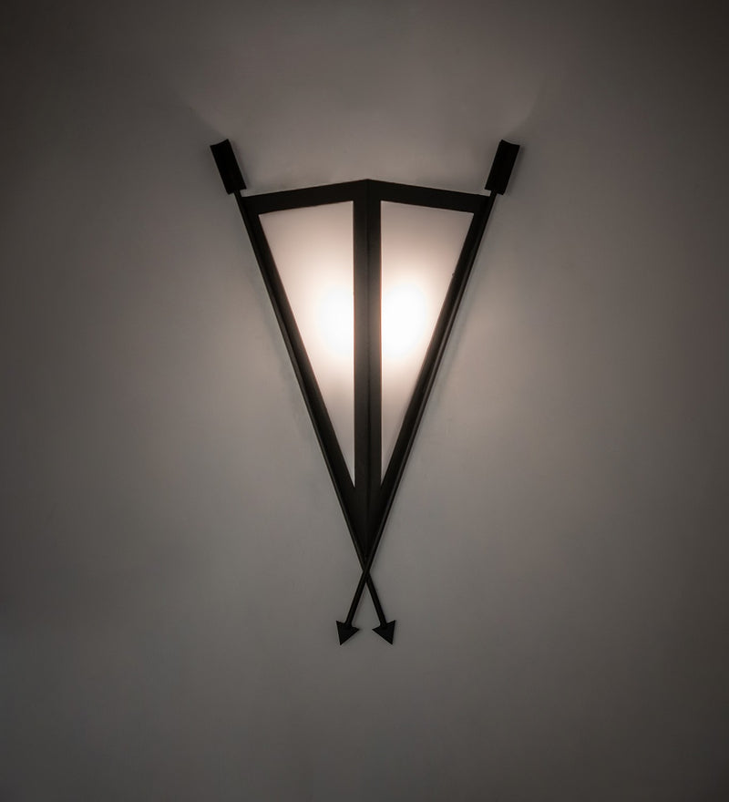 Meyda Tiffany 266435 One Light Wall Sconce, Costello Black