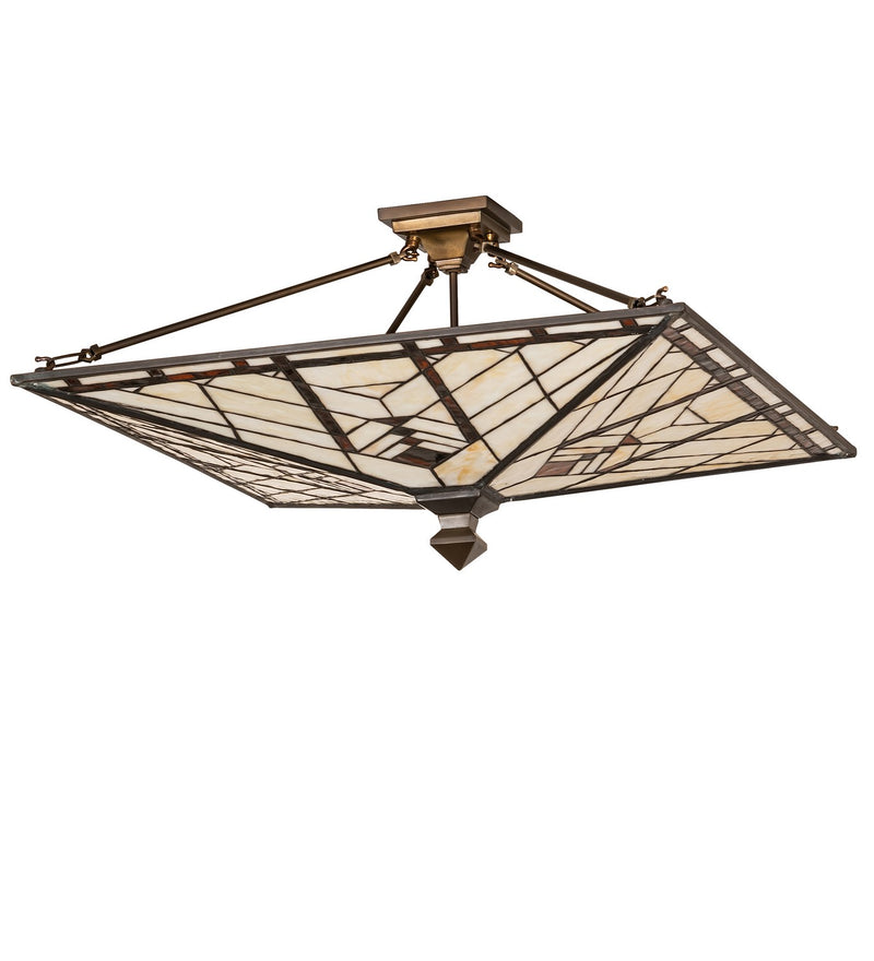 Meyda Tiffany 267072 Four Light Semi-Flushmount, Antique Copper