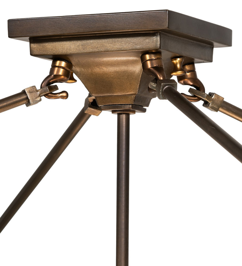 Meyda Tiffany 267072 Four Light Semi-Flushmount, Antique Copper
