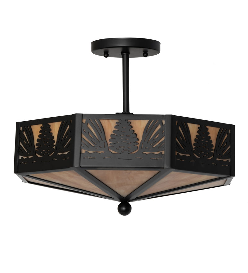 Meyda Tiffany 267161 LED Semi-Flushmount, Solar Black