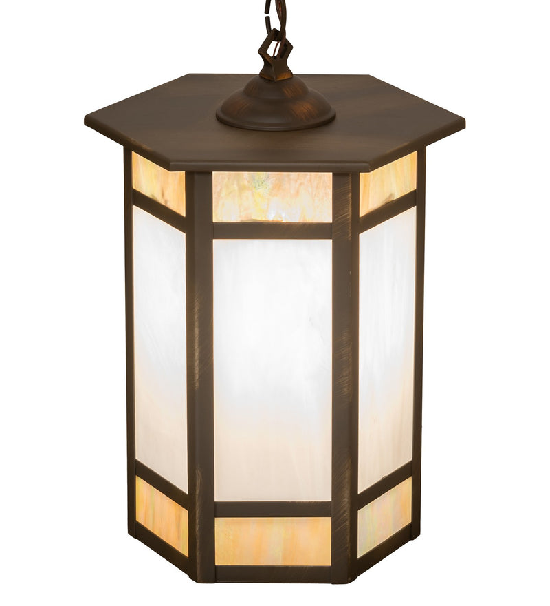 Meyda Tiffany 267316 Nine Light Pendant, Antique Brass Matte
