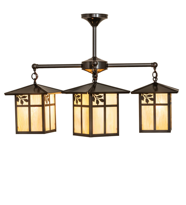 Meyda Tiffany 267995 Four Light Chandelier, Craftsman Brown