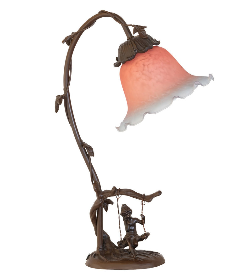 Meyda Tiffany 269723 One Light Mini Lamp, Bronze,Antique Brass