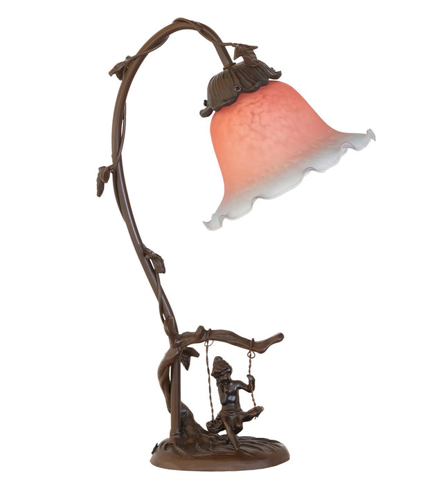 Meyda Tiffany 269723 One Light Mini Lamp, Bronze,Antique Brass