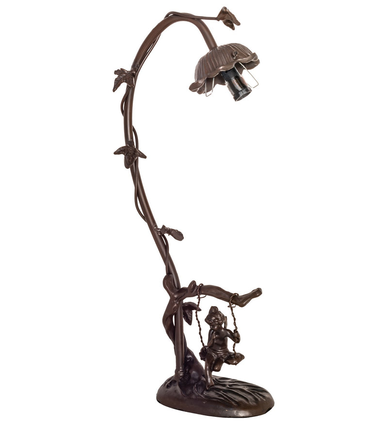 Meyda Tiffany 269723 One Light Mini Lamp, Bronze,Antique Brass