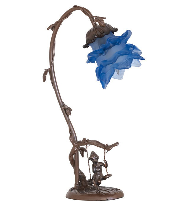 Meyda Tiffany 269725 One Light Mini Lamp, Bronze,Antique Brass