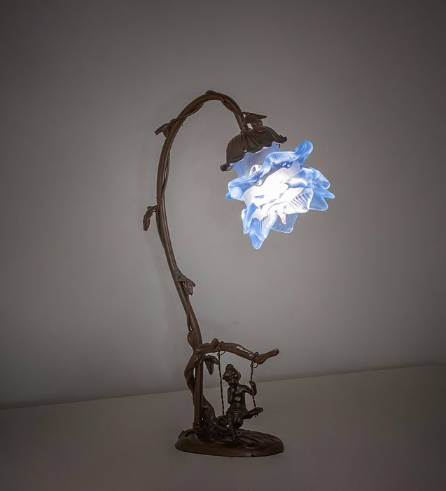 Meyda Tiffany 269725 One Light Mini Lamp, Bronze,Antique Brass