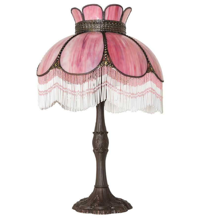 Meyda Tiffany 270013 One Light Table Lamp, Mahogany Bronze