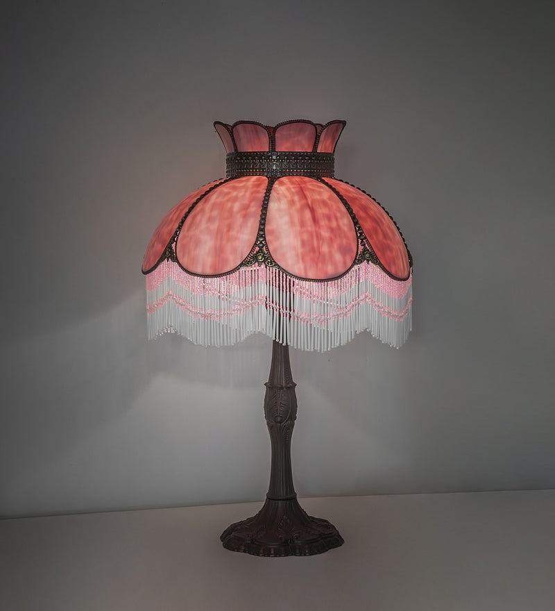 Meyda Tiffany 270013 One Light Table Lamp, Mahogany Bronze