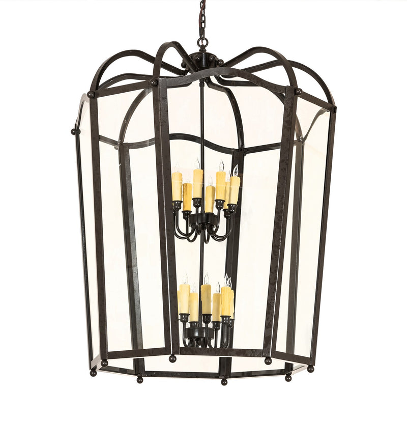 Meyda Tiffany 270313 16 Light Pendant, Bronze Over Textured Black