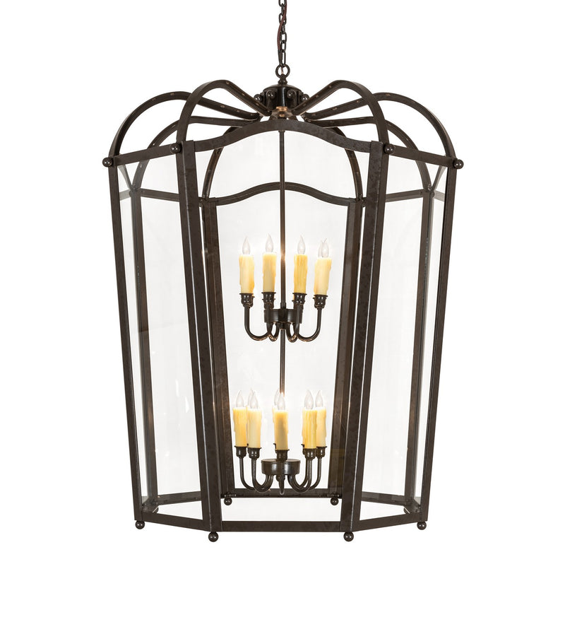 Meyda Tiffany 270313 16 Light Pendant, Bronze Over Textured Black