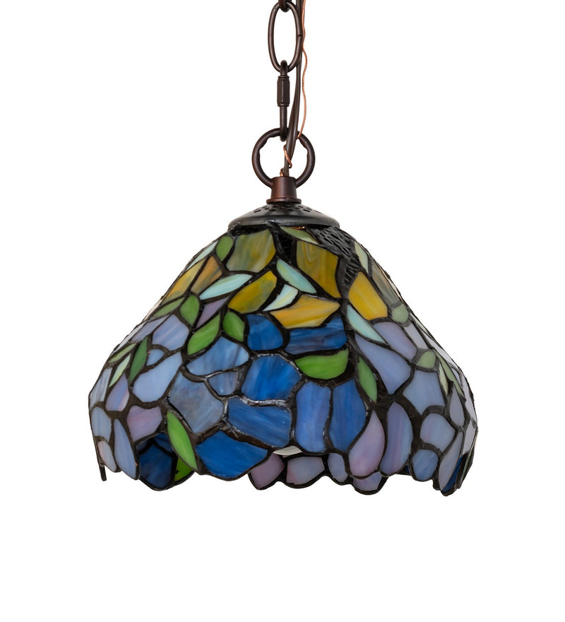 Meyda Tiffany 270649 One Light Mini Pendant, Mahogany Bronze