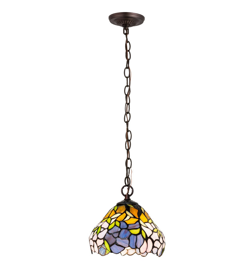 Meyda Tiffany 270649 One Light Mini Pendant, Mahogany Bronze