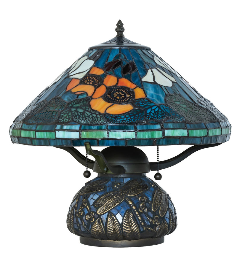 Meyda Tiffany 270666 Two Light Table Lamp, Antique,Mahogany Bronze
