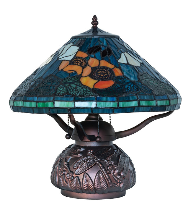Meyda Tiffany 270673 Three Light Table Lamp, Antique,Mahogany Bronze