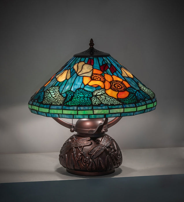 Meyda Tiffany 270673 Three Light Table Lamp, Antique,Mahogany Bronze