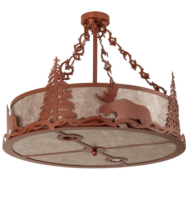 Meyda Tiffany 267438 Six Light Pendant, Pearl Copper