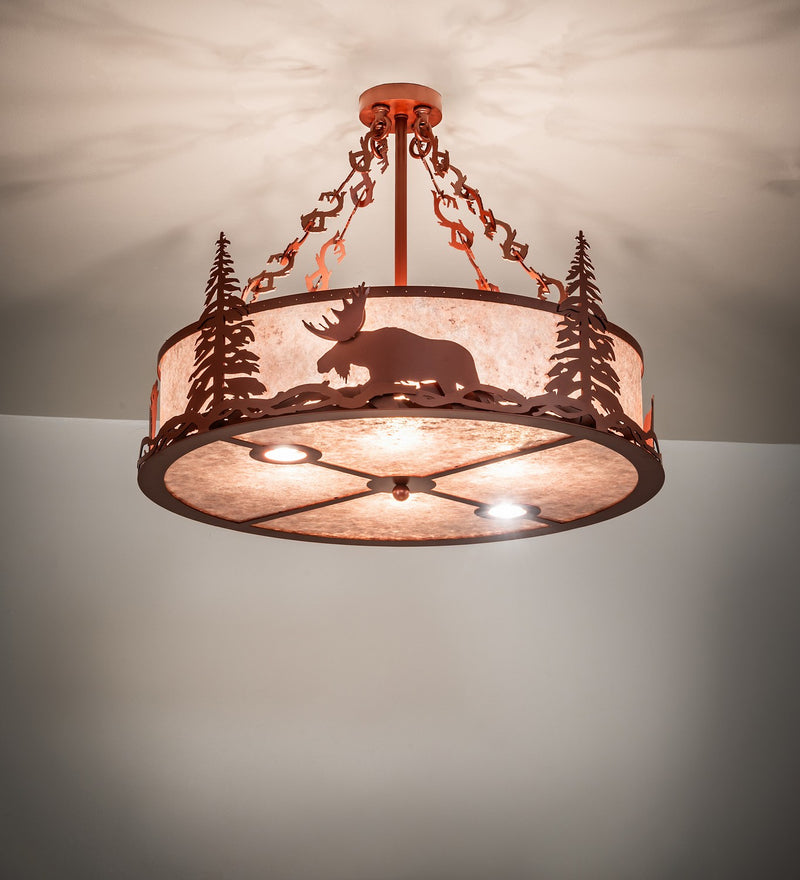 Meyda Tiffany 267438 Six Light Pendant, Pearl Copper