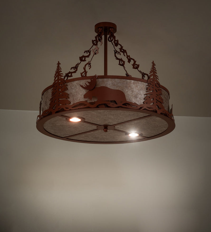 Meyda Tiffany 267438 Six Light Pendant, Pearl Copper