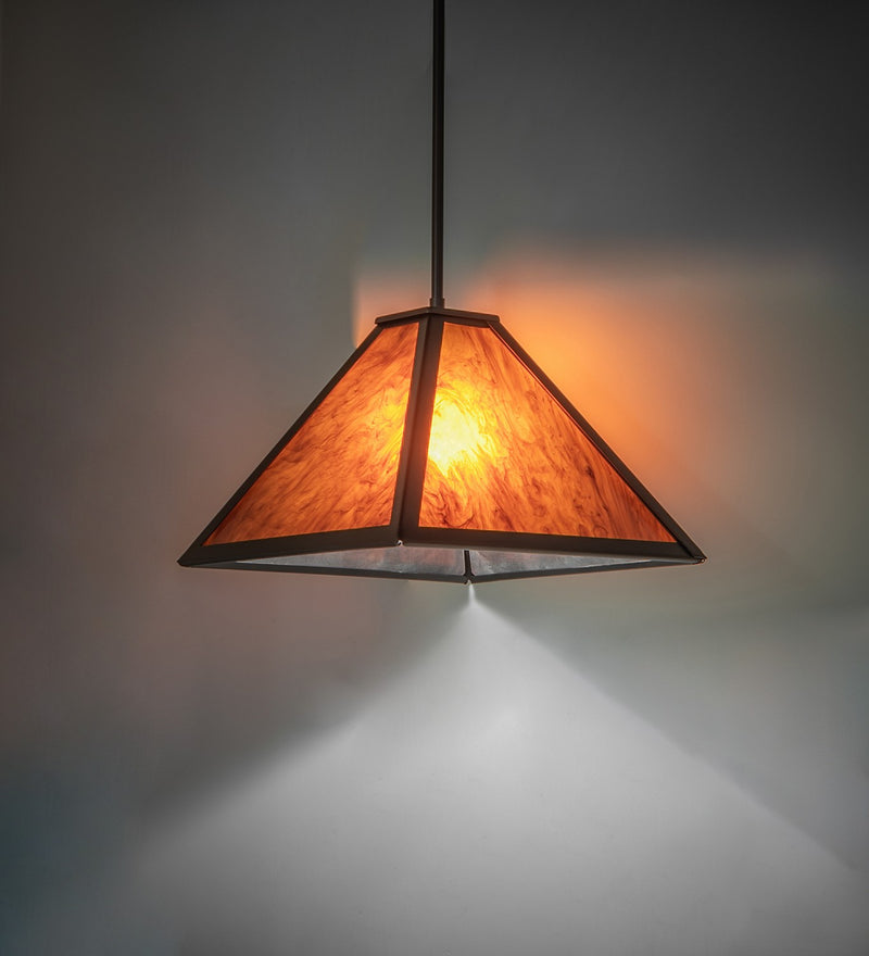 Meyda Tiffany 269016 One Light Pendant, Mahogany Bronze